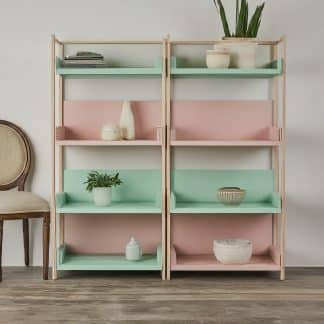Pastel-colored modular racks for a modern and stylish look