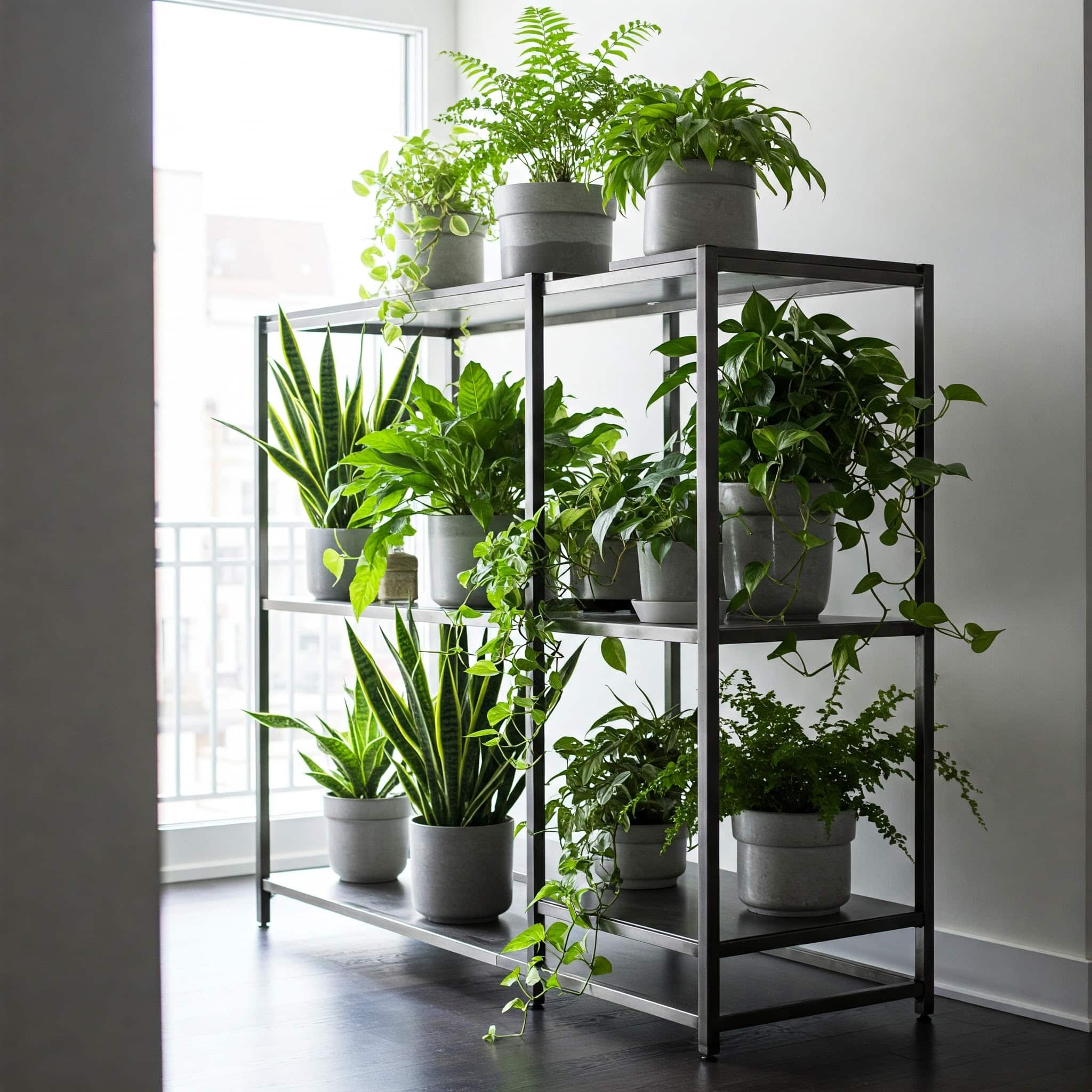 AOS Premium Indoor Plant Rack with Shelves – Space-Saving Custom Designed Display - Image 3