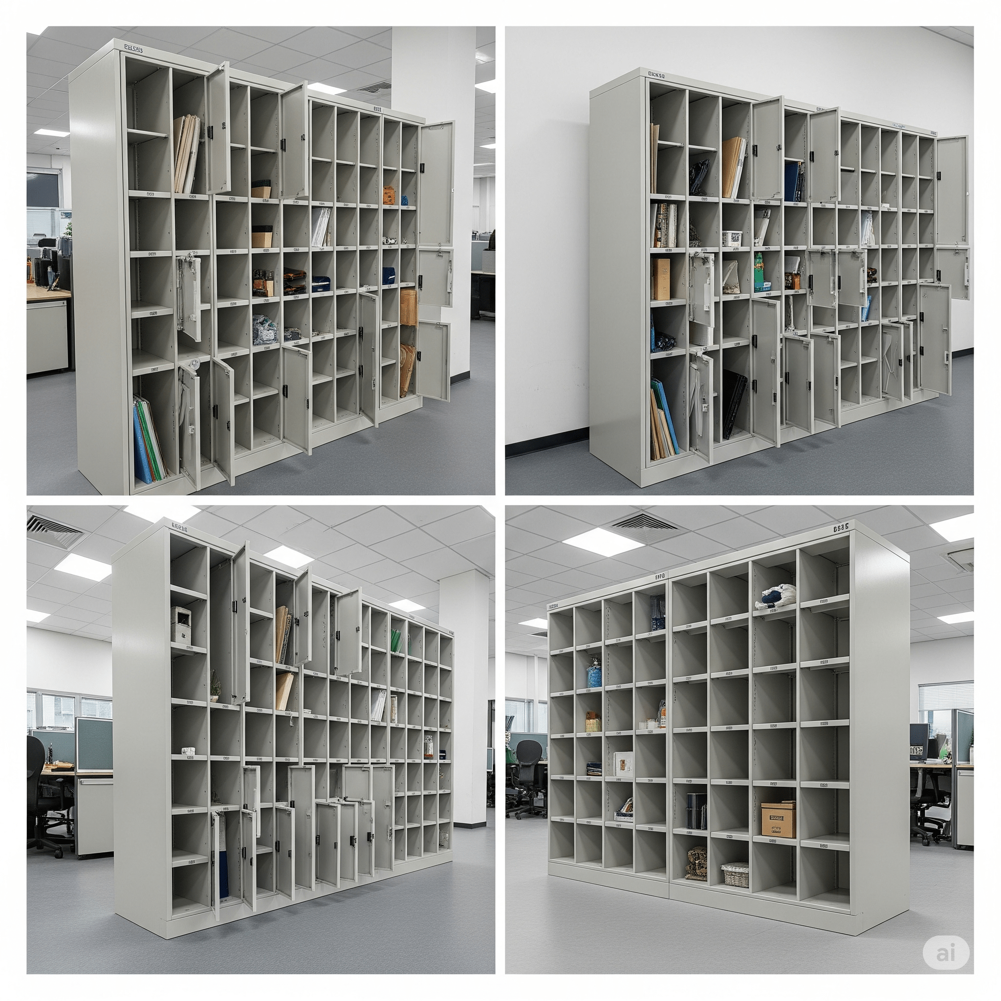 Multi compartment storage units for schools, office, gyms and hospital in india