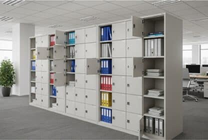Secure filing and personal storage system for workspaces