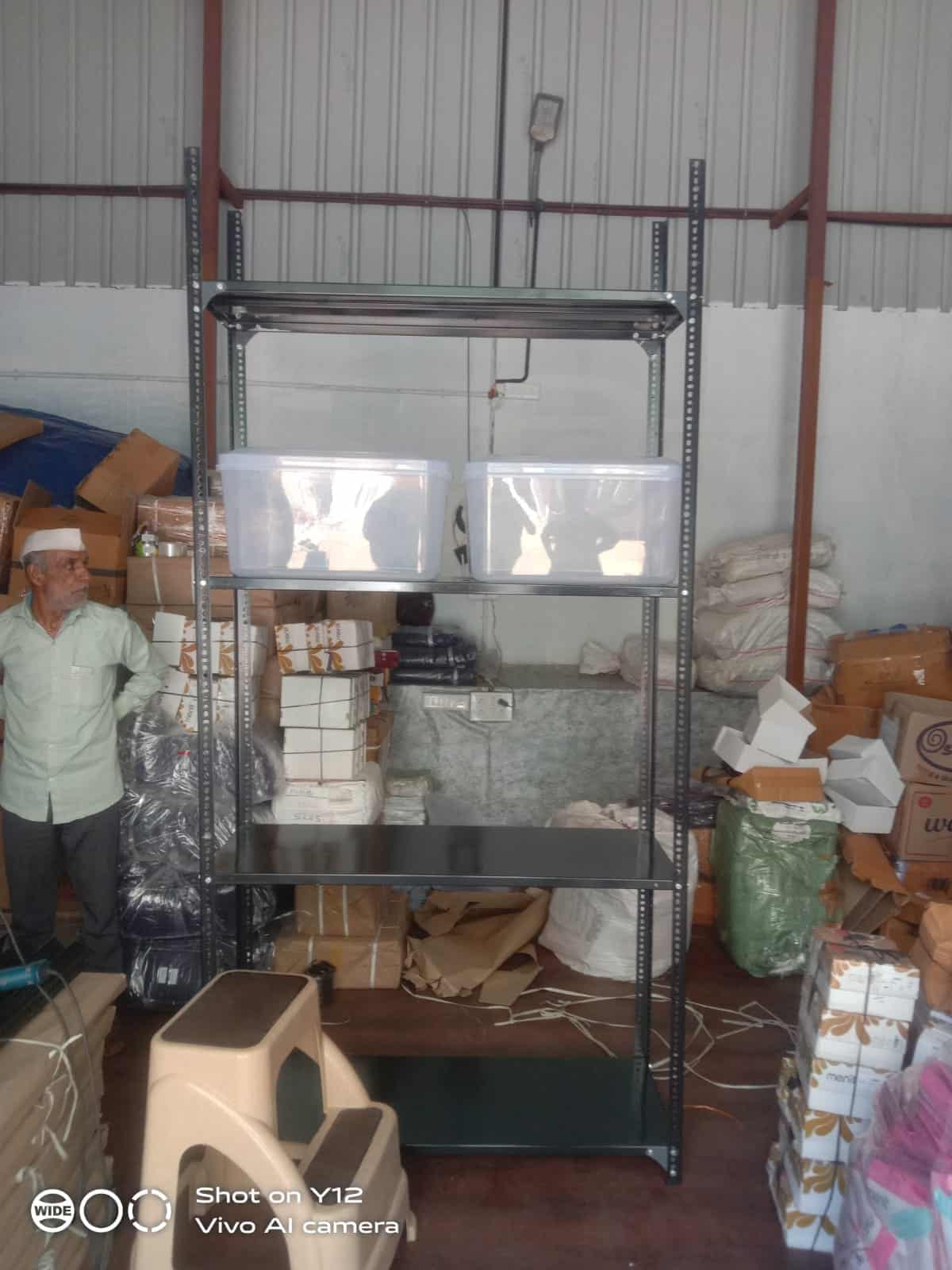 Warehouse storage racks Pune – multiple bays installed at Roott Square by Ace of Spades