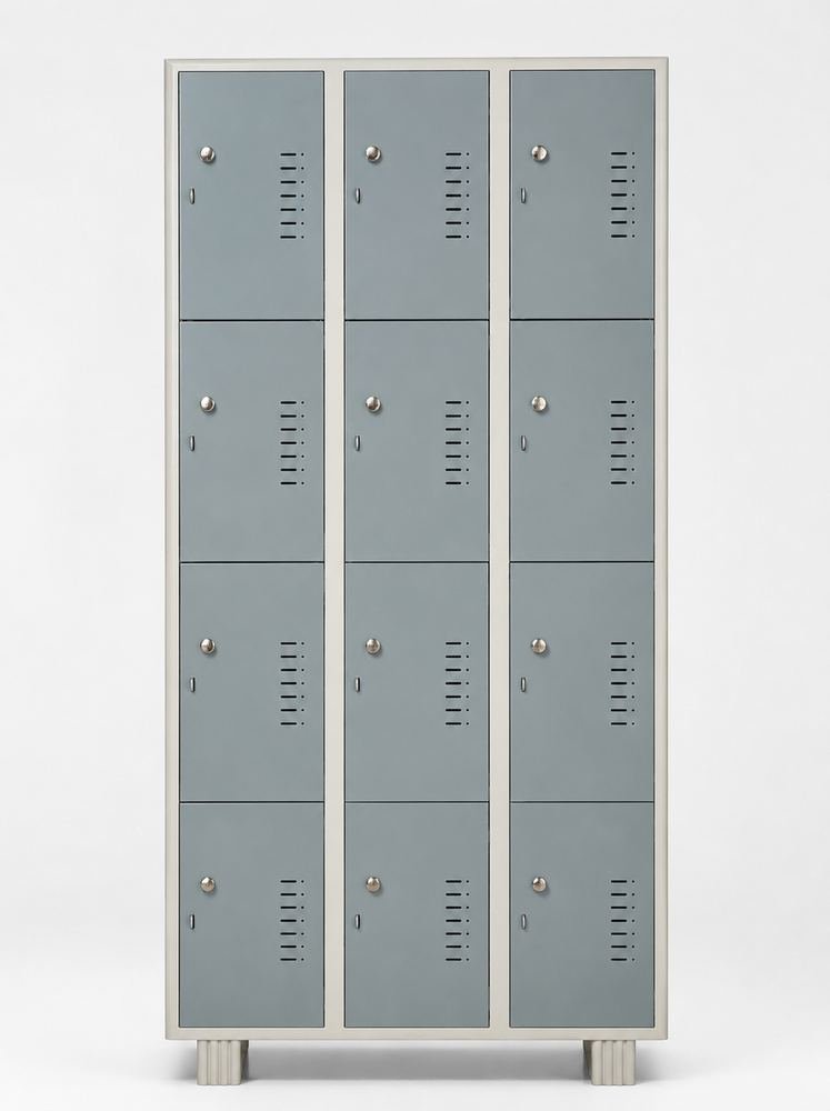 Steel locker manufactured by Ace of Spades in Pune, Siemens grey